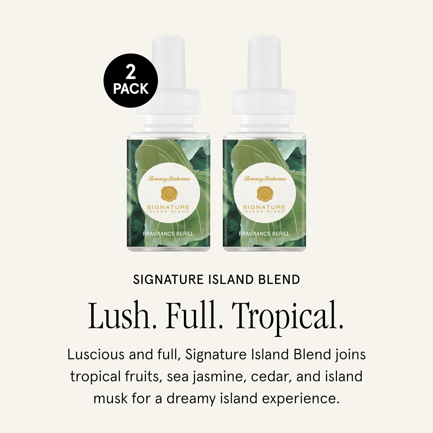 Pura & Tommy Bahama Home Scent Refill - Smart Home Air Diffuser - Up to 120-Hours of Luxury Fragrance per Refill - Spring & Summer Fragrance - 2 Pack, Signature Island Blend - Image 2