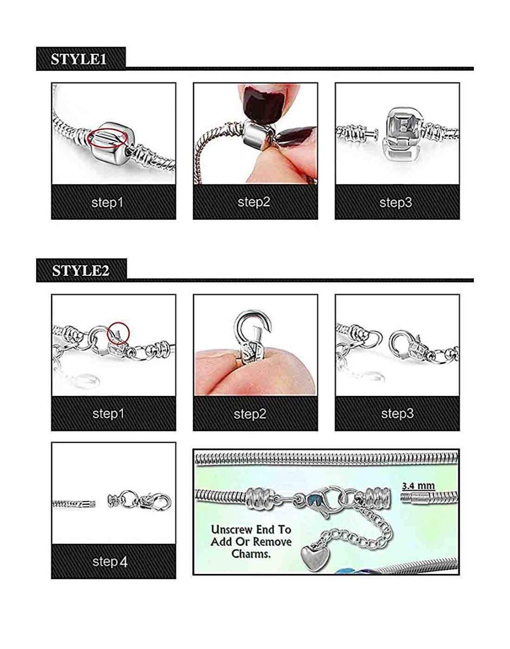 Austrian Crystal Heart Charm Bracelet