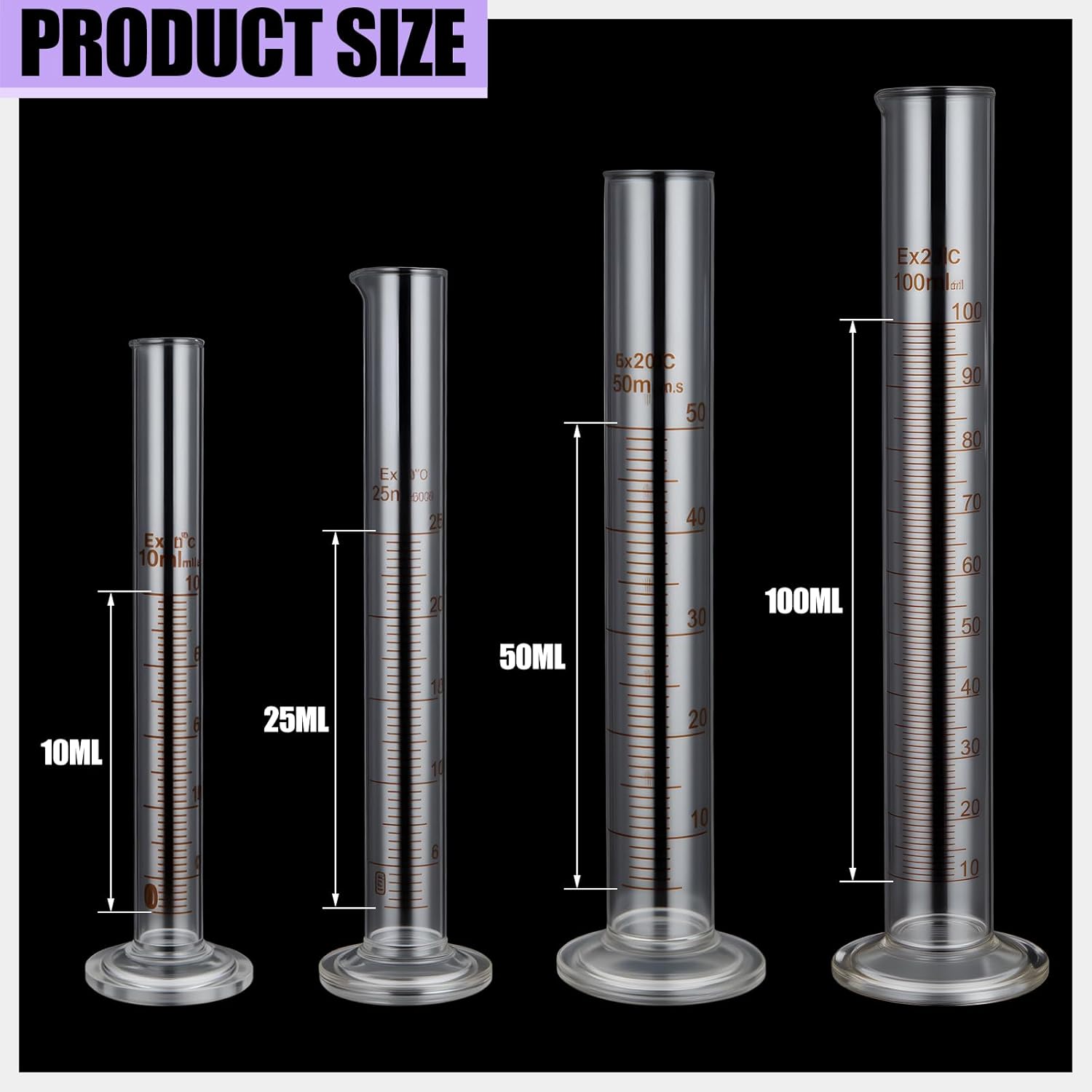 34 Pcs 50/100/250/500/1000ml Chemistry Lab Glassware Set Include Graduated Cylinder Glass Beaker Funnels Dropper Stirring Rod Laboratory Sampling Spoon Mixing Spatula for Laboratory Chemistry Supplies