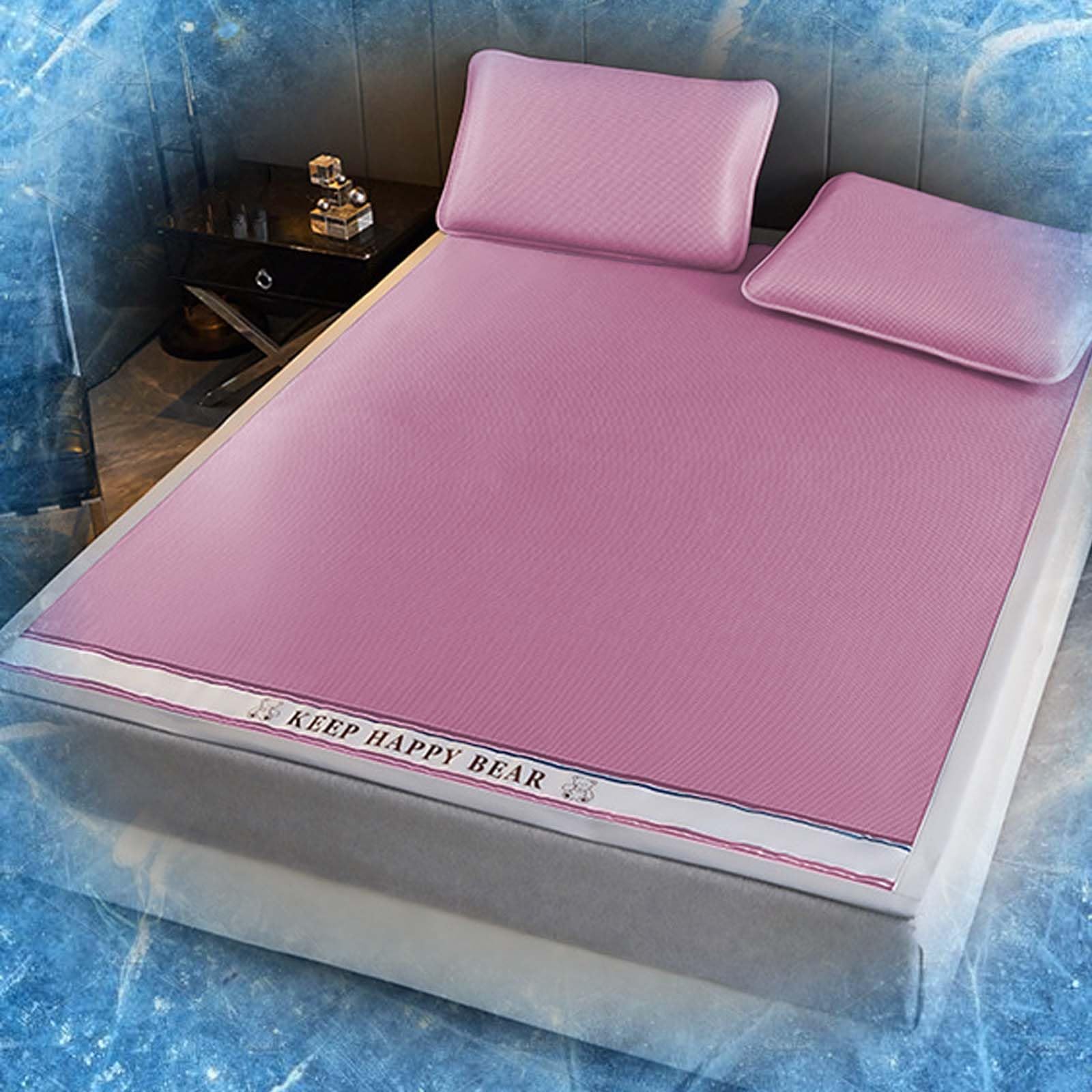 Ice Silk Cooling Mat with Pillowcase for Adults, Summer Bed Cooling Cover