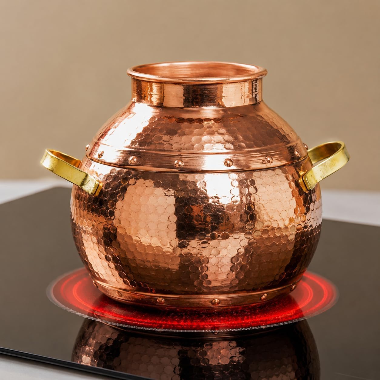 Termómetro destilador de hidrosol de cobre puro de 3 litros, con bomba de refrigeración y manguera de refrigeración con base de inducción de llama abierta