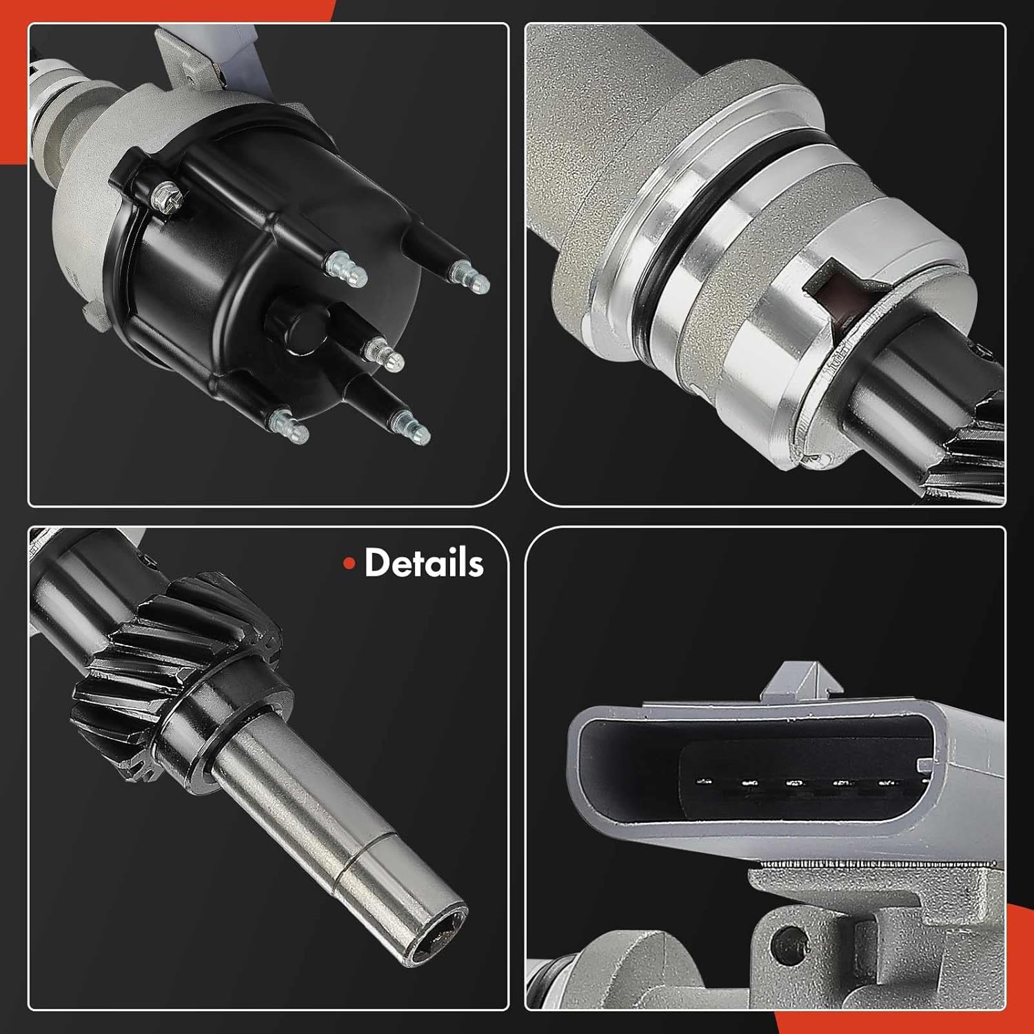 A-Premium Ignition Distributor with Cap and Rotor Compatible with Ford Taurus 1986-1991 2.5L, Tempo 1984-1991 2.3L & Mercury Sable 1986 2.5L, Topaz 1984-1991 2.3L