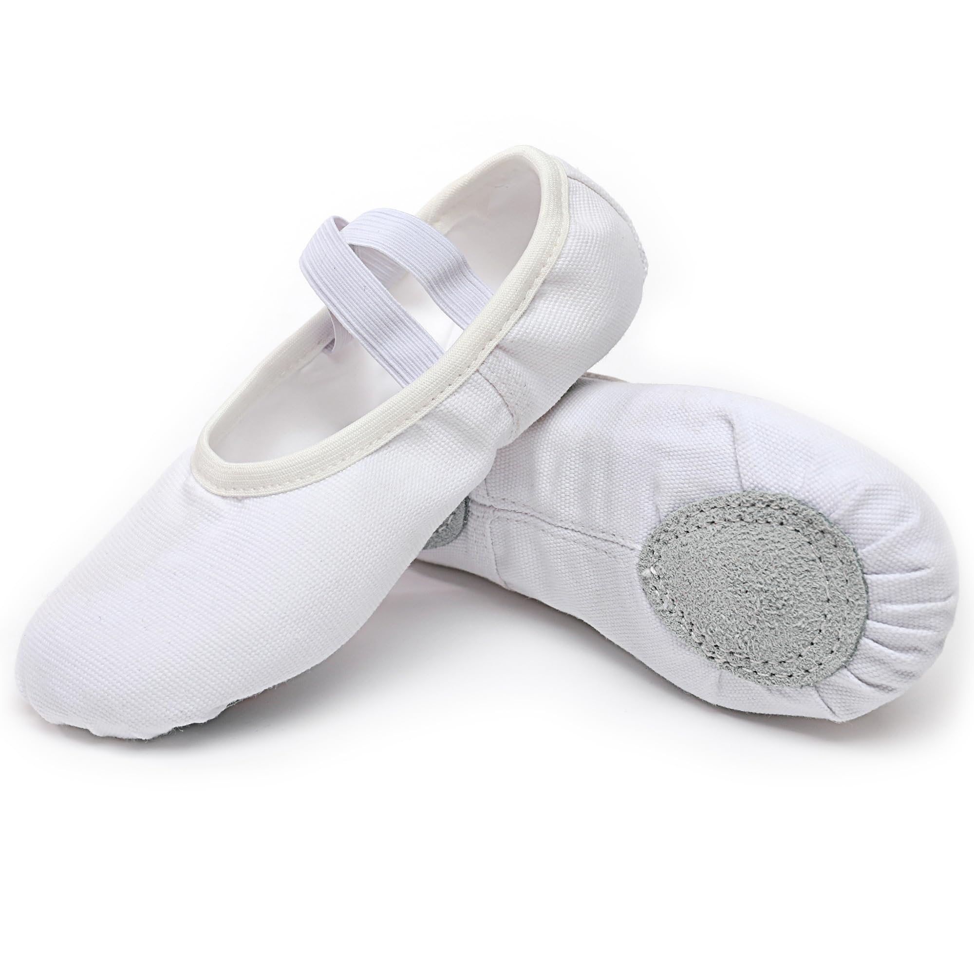 White Ballet Shoes Girls Canvas Dance Shoes Stretch Split Sole Ballet Slippers Flats for Perform Dance Yoga