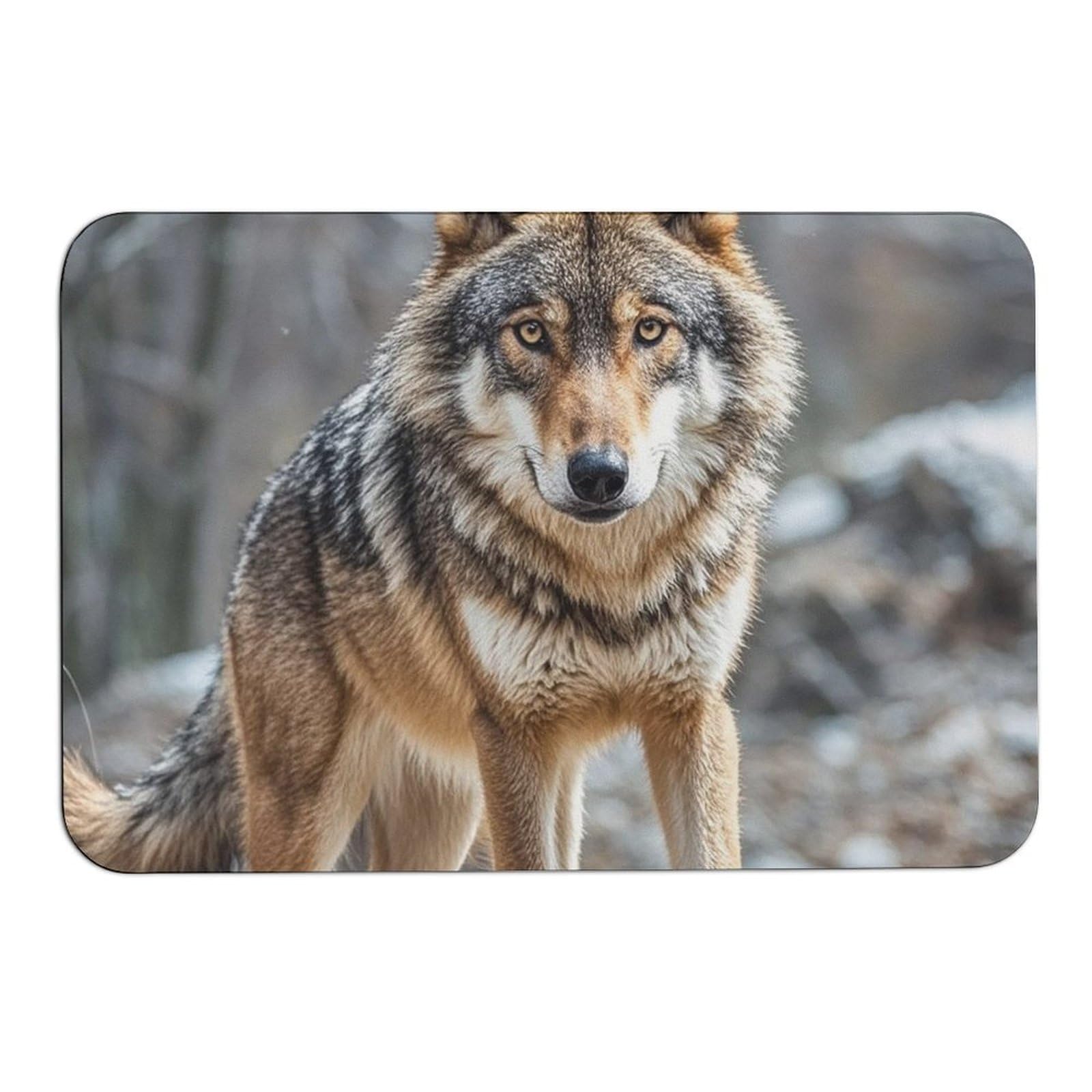 Paillasson absorbant pour sortie de douche et baignoire au design Wolf