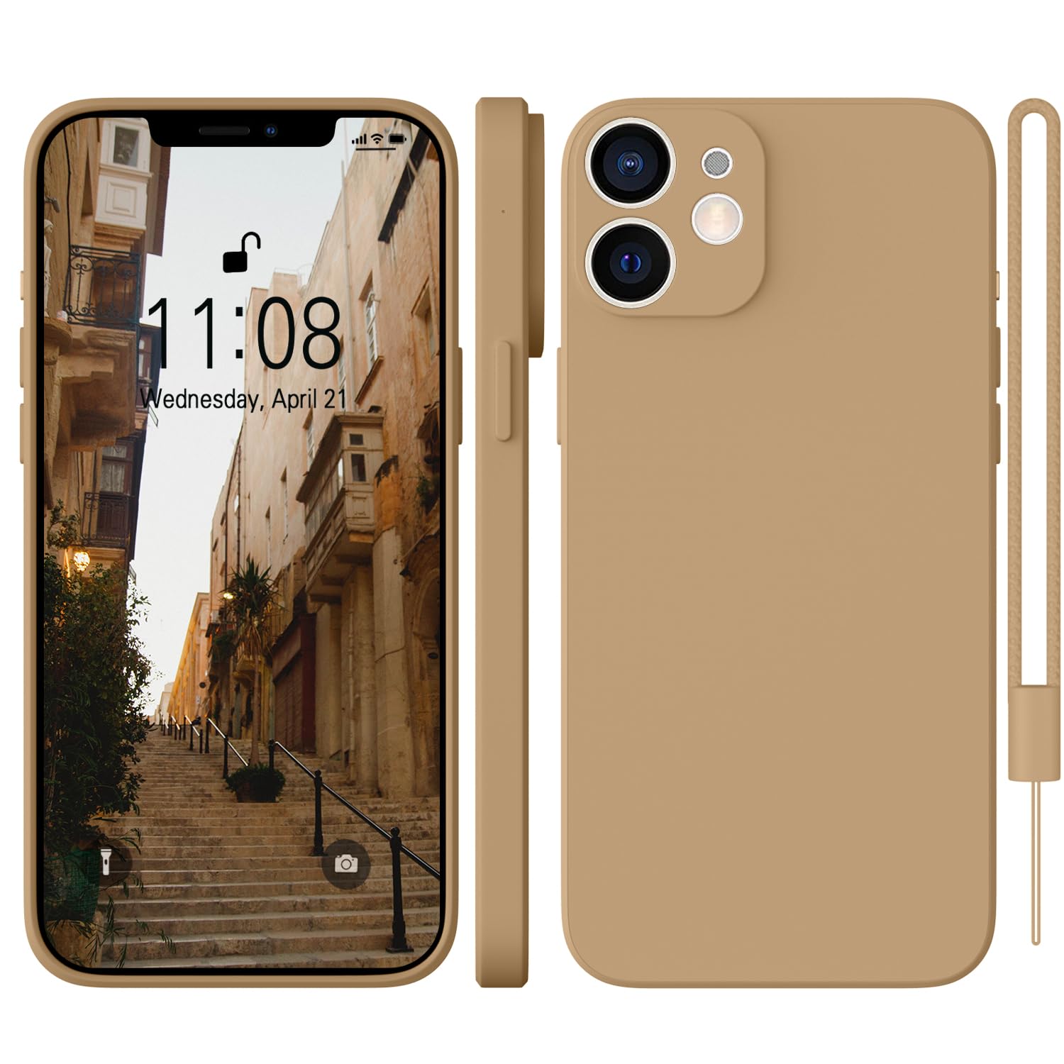 WXX für iPhone 11 Hülle Silikon Case, Handyhülle für iPhone 11 Dünn Slim mit Microfiber, Kratzfeste Rundumschutz Case Hülle für iPhone 11 6.1'' Wüstensand