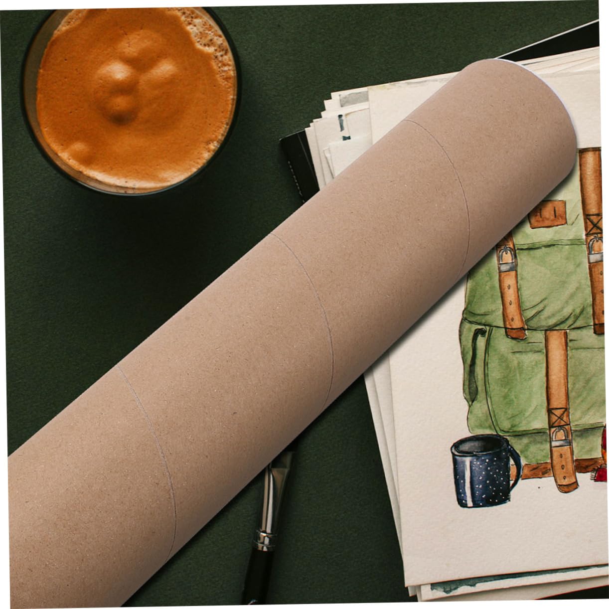 Sewroro 10pièces Tubes Kraft Pour Affiches Lot De Cylindres De Stockage Robustes Avec Couvercles Pour Expédition Et De Documents Et Œuvres Art