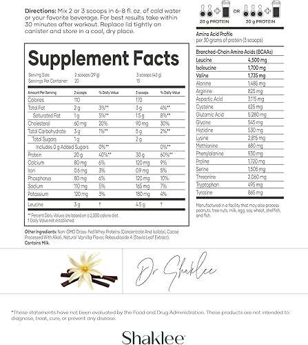 Miniatura 3 de Shaklee - Performance Advanced Physique 100% proteína de suero alimentada con pasto fórmula de absorción rápida - 0.71 oz de proteína 110 calorías -