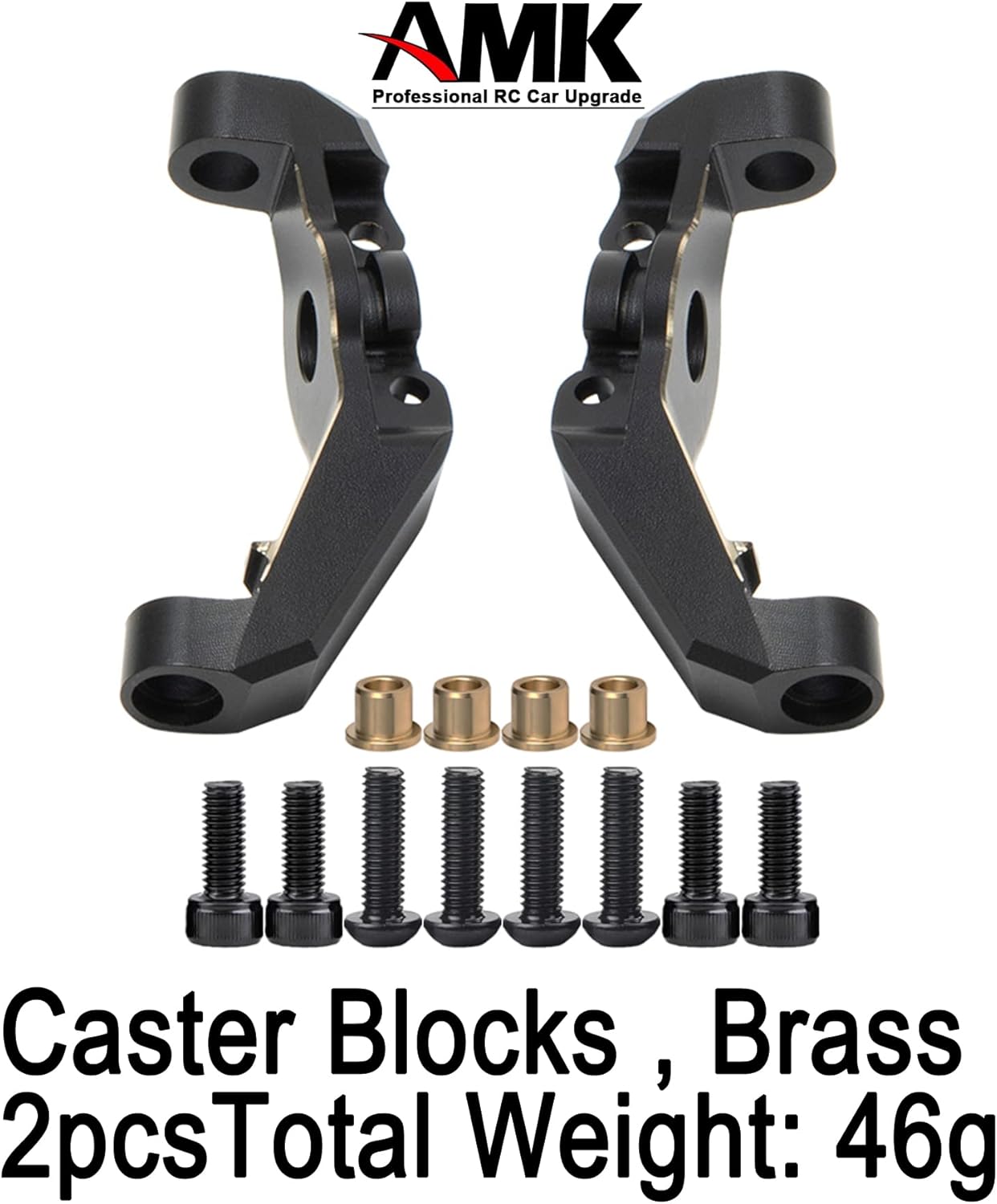UTB18 Axle Portal Covers, Brass Counter Weight Axle Housing Black Coating for Axial RC Crawler 1/18 UTB18 Capra Unlimited Trail Buggy RTR Upgrade Part