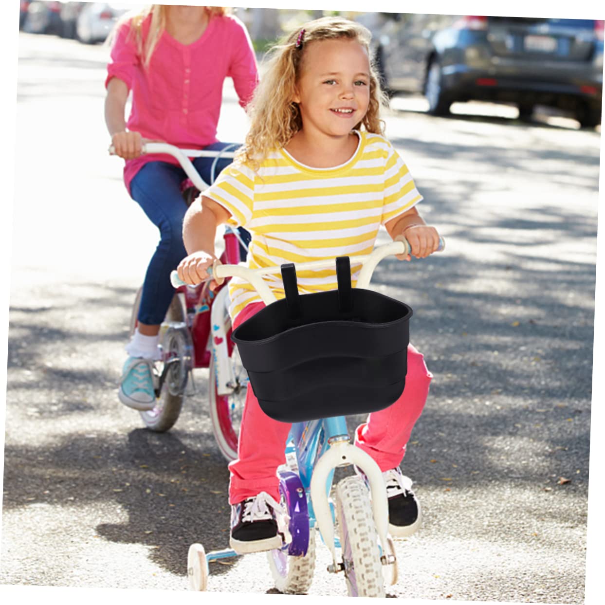 Sosoport 3piezas Cesta Colgante para Bicicleta y Scooter De Niño Niña Cesta De Plástico para Manillar Accesorios para Bicicletas Infantiles