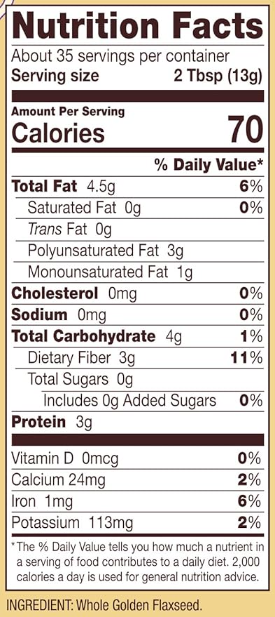 Harina de Linaza Dorada Bob's Red Mill, 16 oz - No OGM, Vegano, Paleo, Keto, Kosher miniatura 3