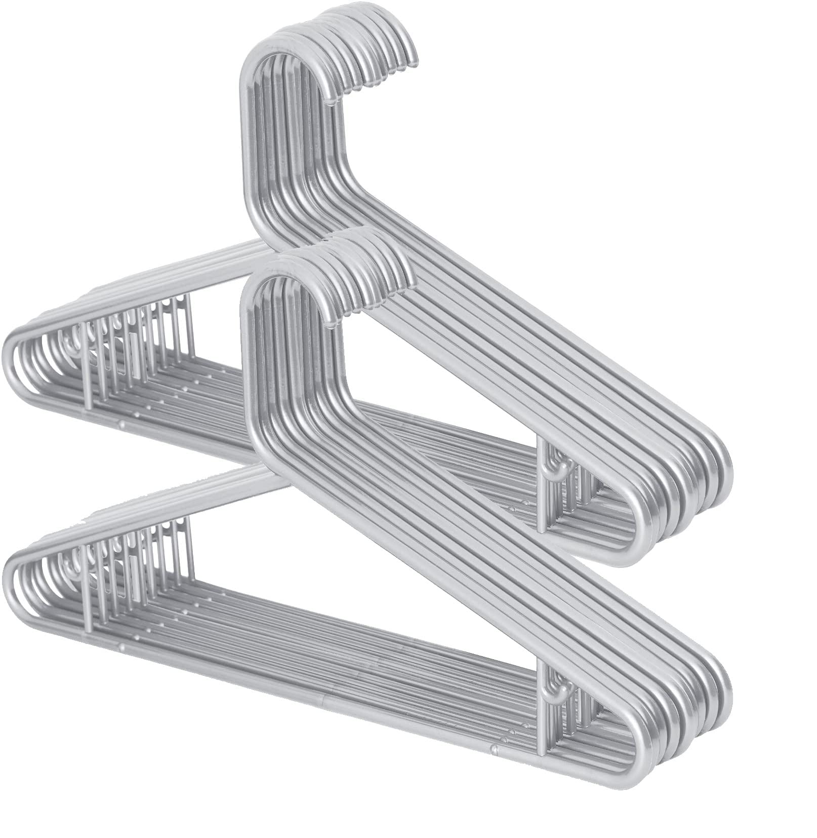 Kleiderbügel für Erwachsene, Kunststoff, robust, platzsparend, für Kleidung, Anzug, Hose, Mantel, Jacken, Kleider, nasse Kleidung (Weiß, 40)