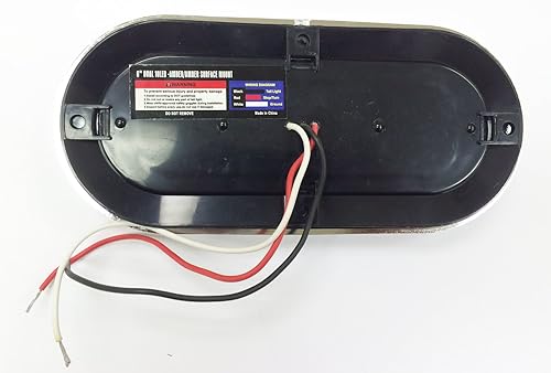 Miniatura 6 de LIBRA Juego de 2 luces ovaladas de 6 pulgadas blancastransparentes de 6 pulgadas con 10 LED de montaje en superficie para remolque de marcha atrás