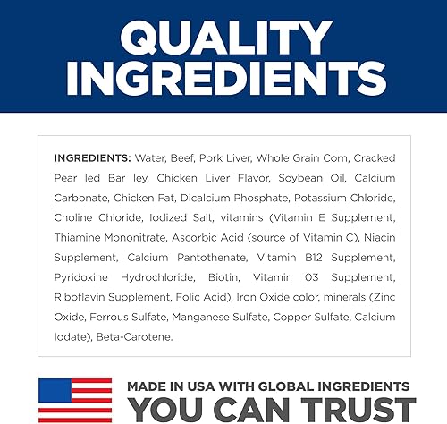 Miniatura 5 de Hill's Science Diet Adulto 1-6, Adulto 1-6 Premium Nutrition, alimento húmedo para perros, carne de res y cebada, lata de 5.8 onzas, caja de 24