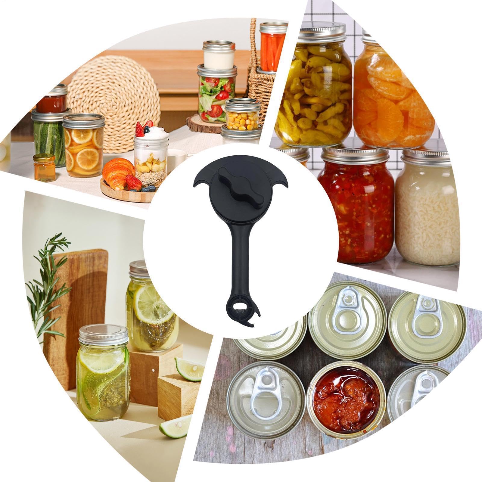 Abrefrascos Herramienta ajustable para abrir de latas | Abridor Manual Tarros Para Mujeres Hombres Mayores Cocineros Caseros Cocina Diaria Camping Barbacoa Preparación Comidas
