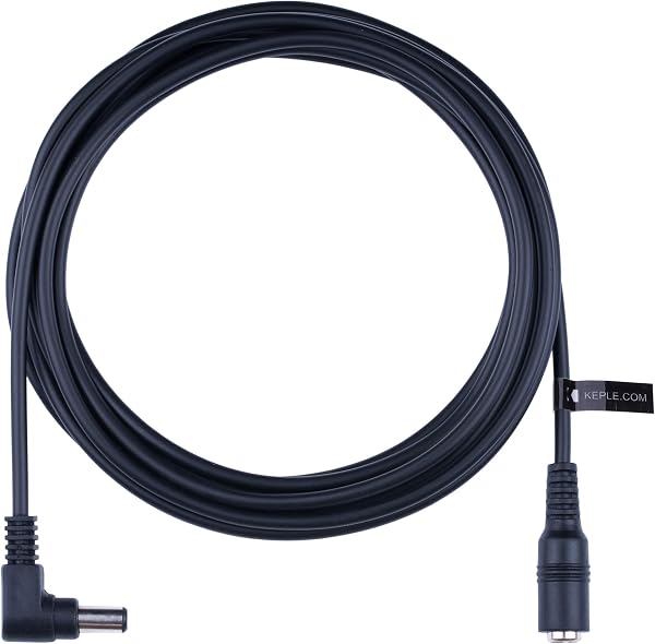 Cable de Extensión de Alimentación de CC DC Ángulo Recto 2.1mm / 5.5mm Jack 4m Conector CCTV Adaptador de Cable Compatible con CCTV Security Camera, IP Camera, DVR Standalone, LED Strip, Monitores - 3
