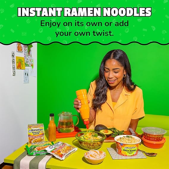 Maruchan Ramen Noodle Soup, Picante Chicken Flavor Japanese-Style Instant Noodles, Quick & Easy Meal for Students & Busy Families 3 Oz. (24 Pack)
