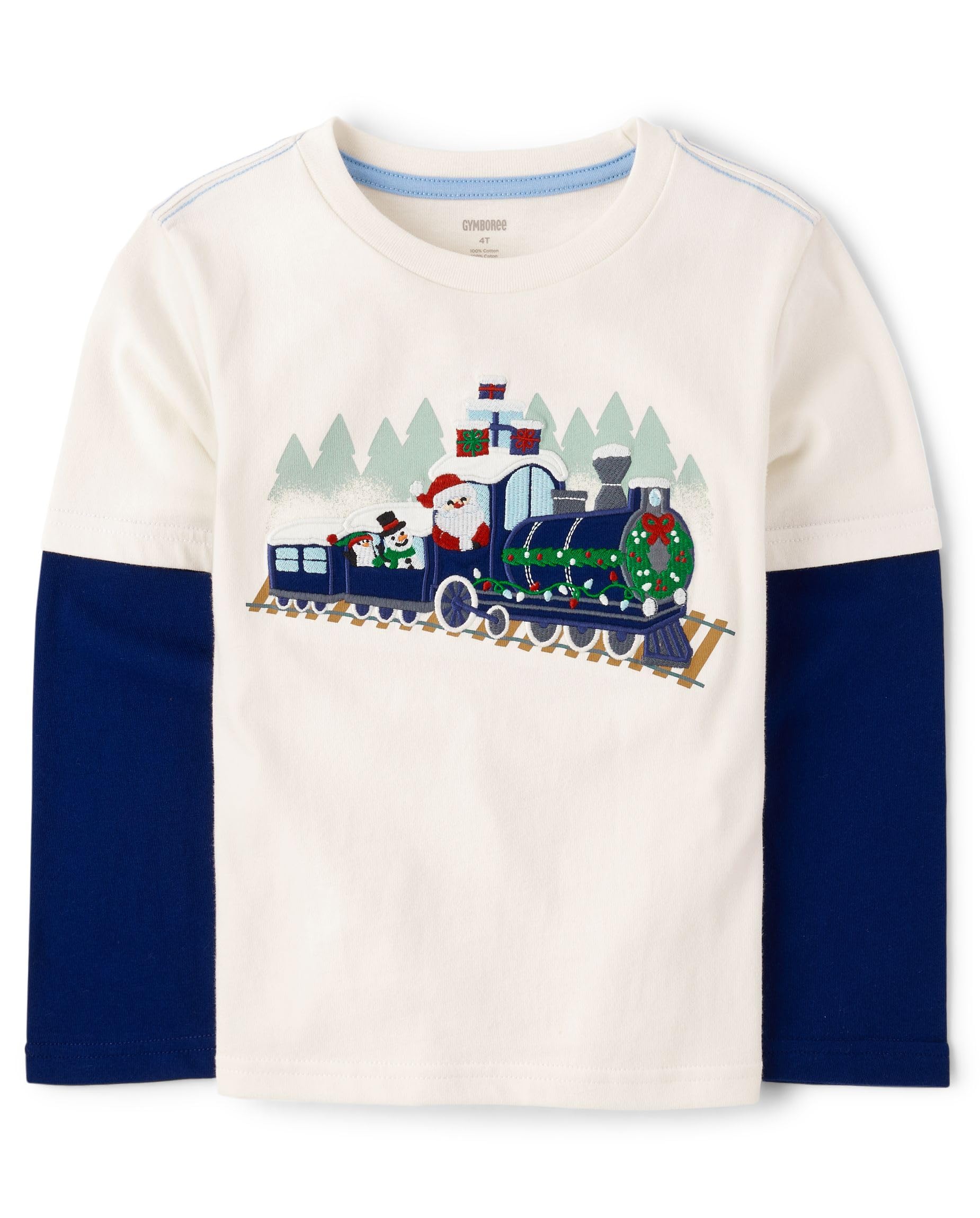 Gymboree Boys and Toddler Embroidered Graphic Long Sleeve Layered T-Shirts