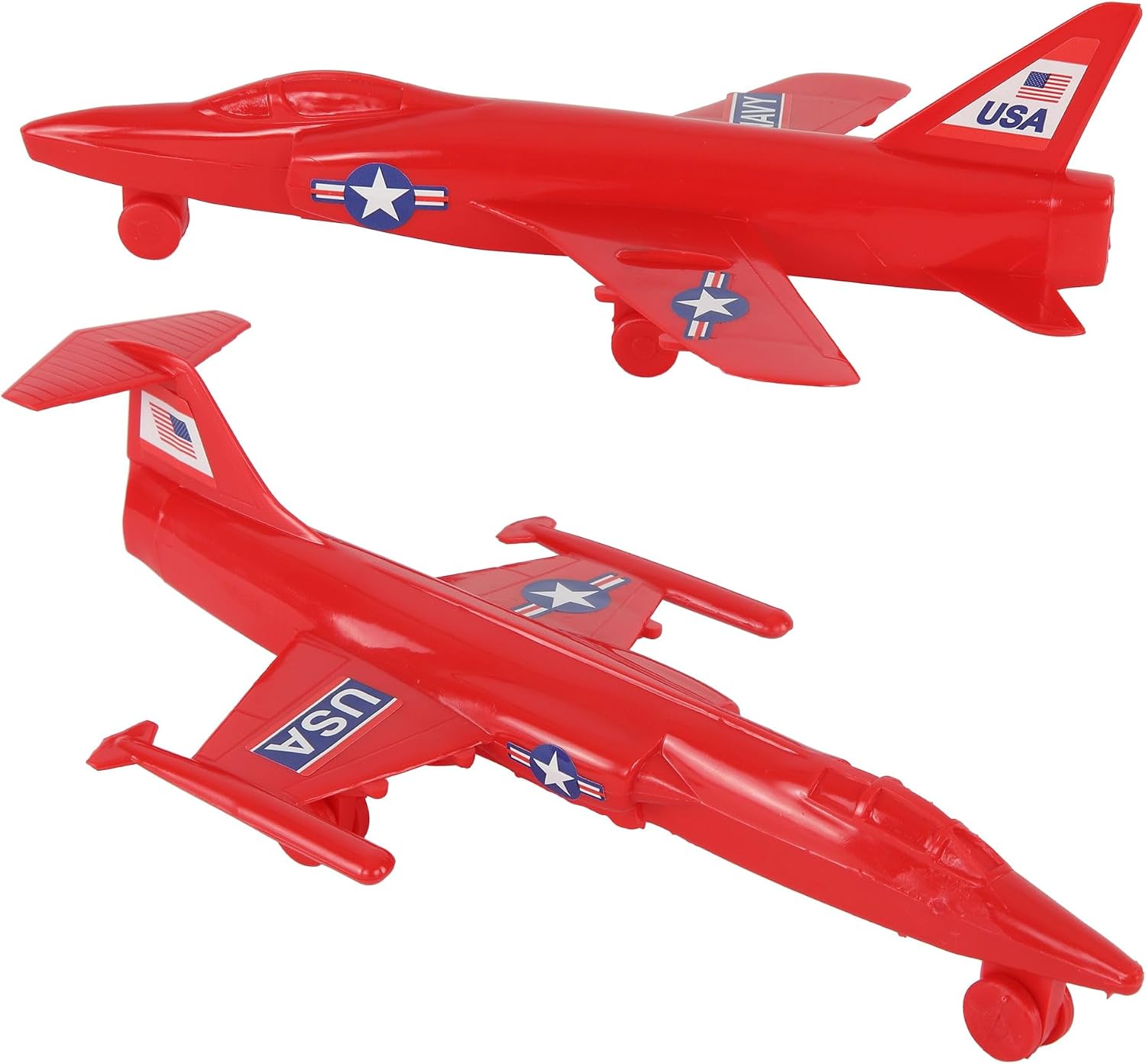 TimMee Plastic Army Men Cold War Fighter Jets - OD Green Airplanes Made in USA