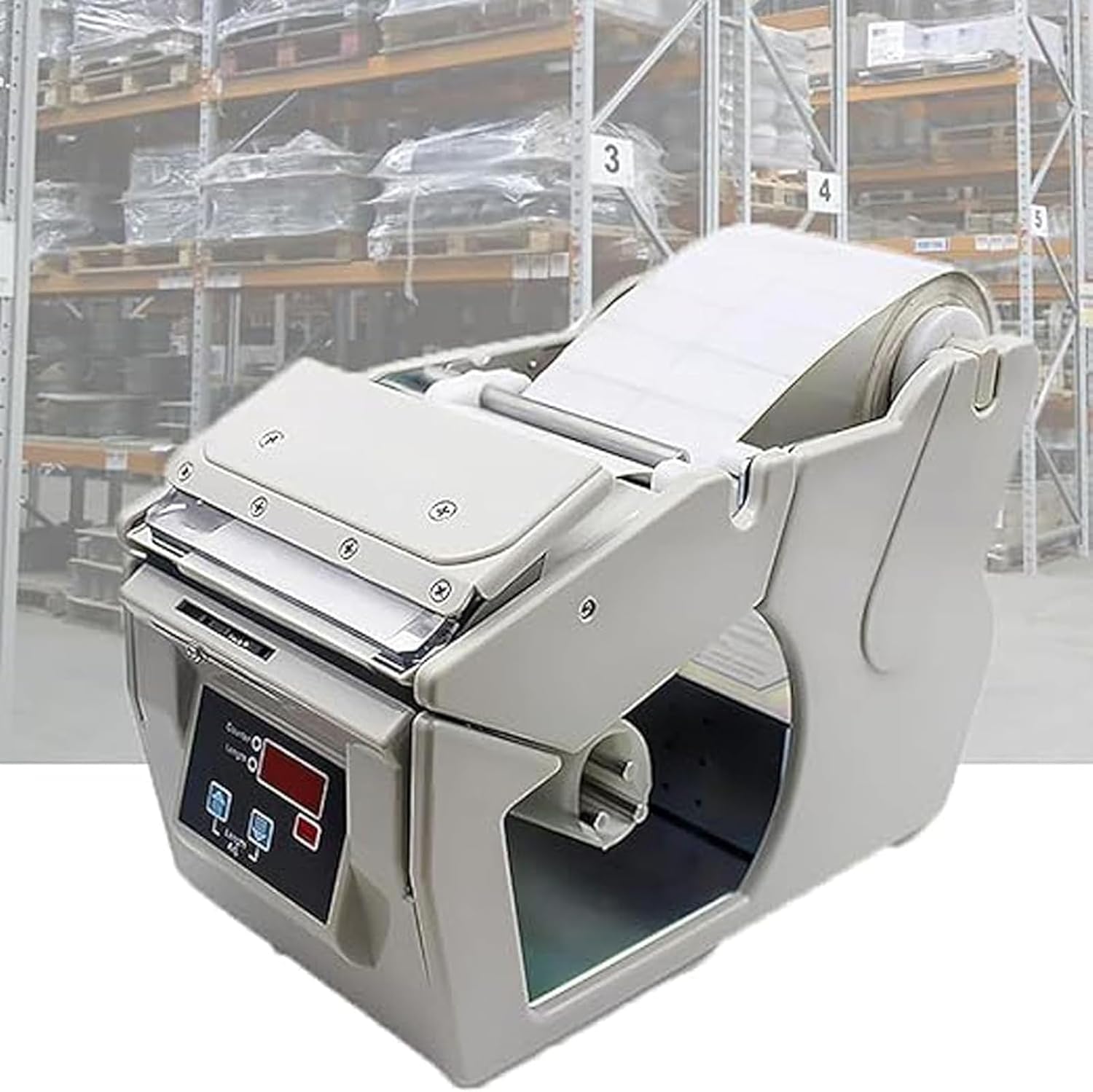 Label Stripper Separating Machine, Electric Commercial Label Dispenser with Automatic Counting Function, 0-10in/s Speed and Label Length Adjustable, for Various Stickers Labels and Films