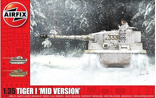 Miniatura 9 de Airfix WWII Tiger-1 Versión tardía 1:35 Tanque Militar Modelo de Plástico Kit A1364