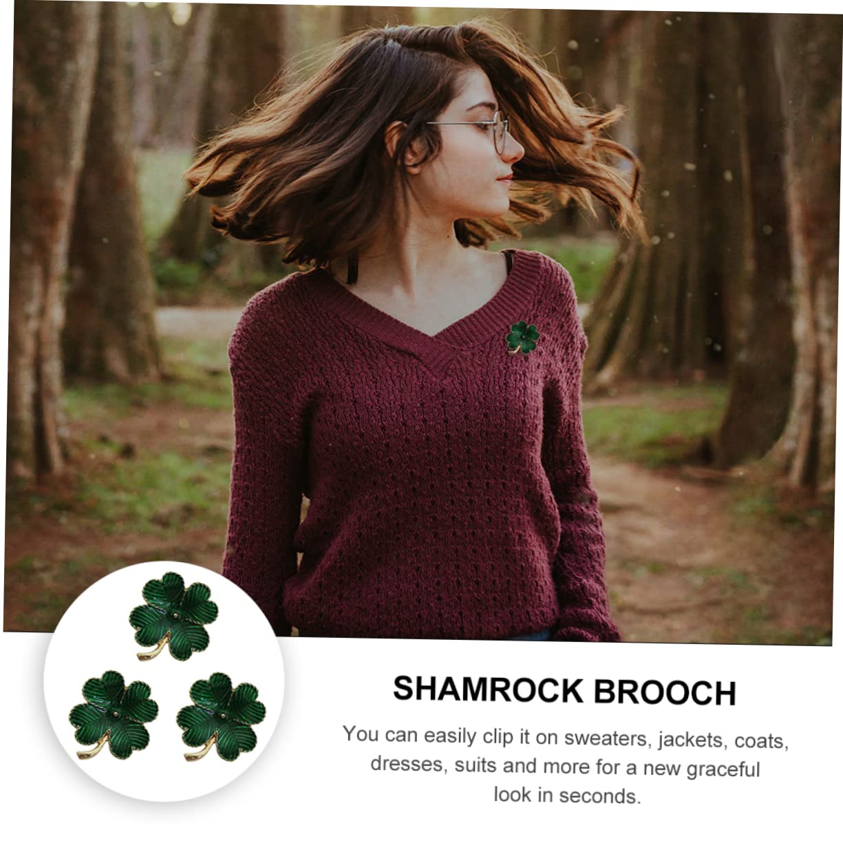 30 Piezas Broche De Trébol De Cuatro Hojas Broche Fiesta Irlandesa s Para Mujer De Cuatro Hojas Calle. Del Día De Patrick Accesorio De Ropa Aleación LIFKOME