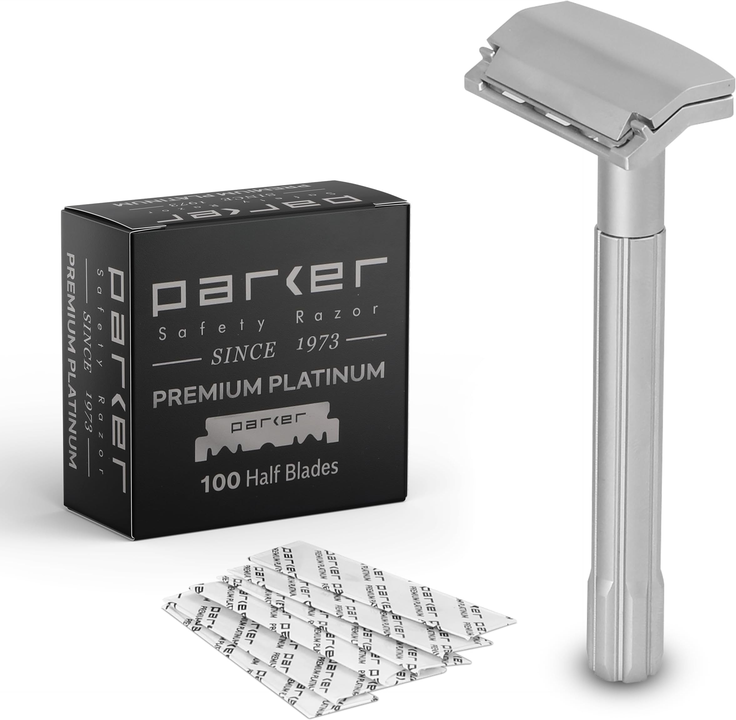 Parker Safety Razor, The SOLOEDGE – Single Edge Razor with Magnetic Head & 10...