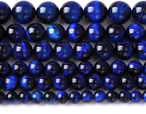 36 cuentas de ojo de tigre azul lapislázuli de piedra natural, 5A, espaciador de calidad 5A, cuentas sueltas para hacer joyas, accesorios de 36 cuentas de ojo de tigre azul lapislázuli de piedra natural, 5A, espaciador de calidad 5A, cuentas sueltas para hacer joyas, accesorios de
