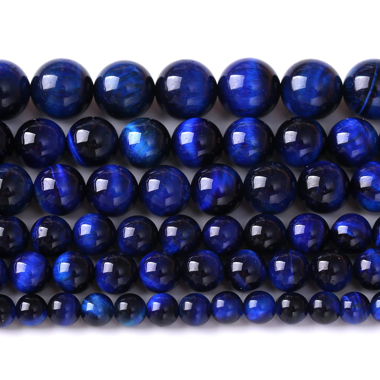 6mm 60PCS Natural Stone Lapis Blue Tiger Eye Beads 5A Quality Spacer Loose Beads for Jewelry Making DIY Bracelet Accessories โ image 1