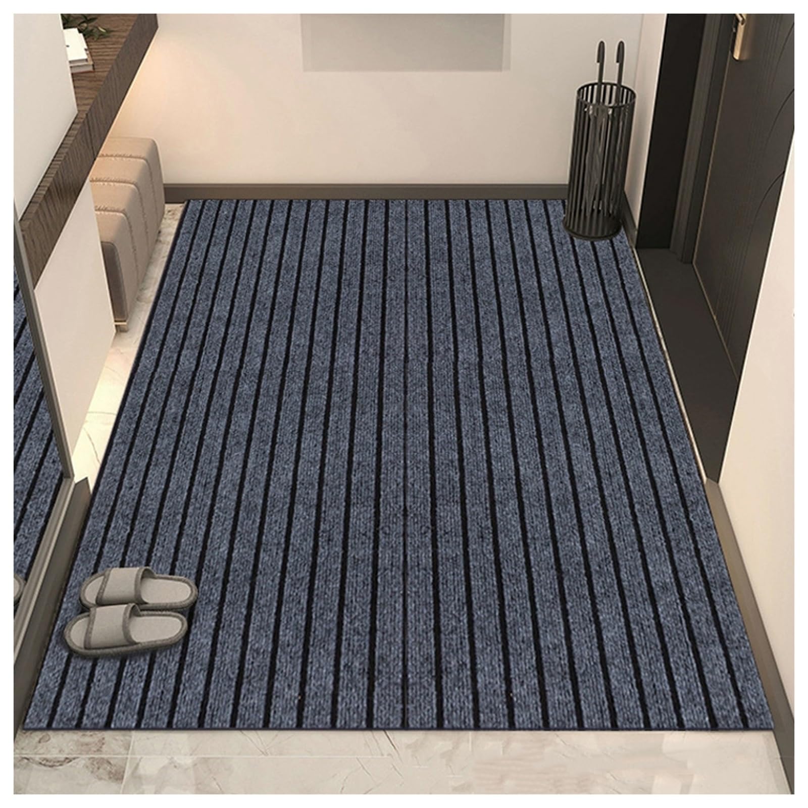 Paillasson intérieur extérieur grand format 50x150 cm lavable à profil bas