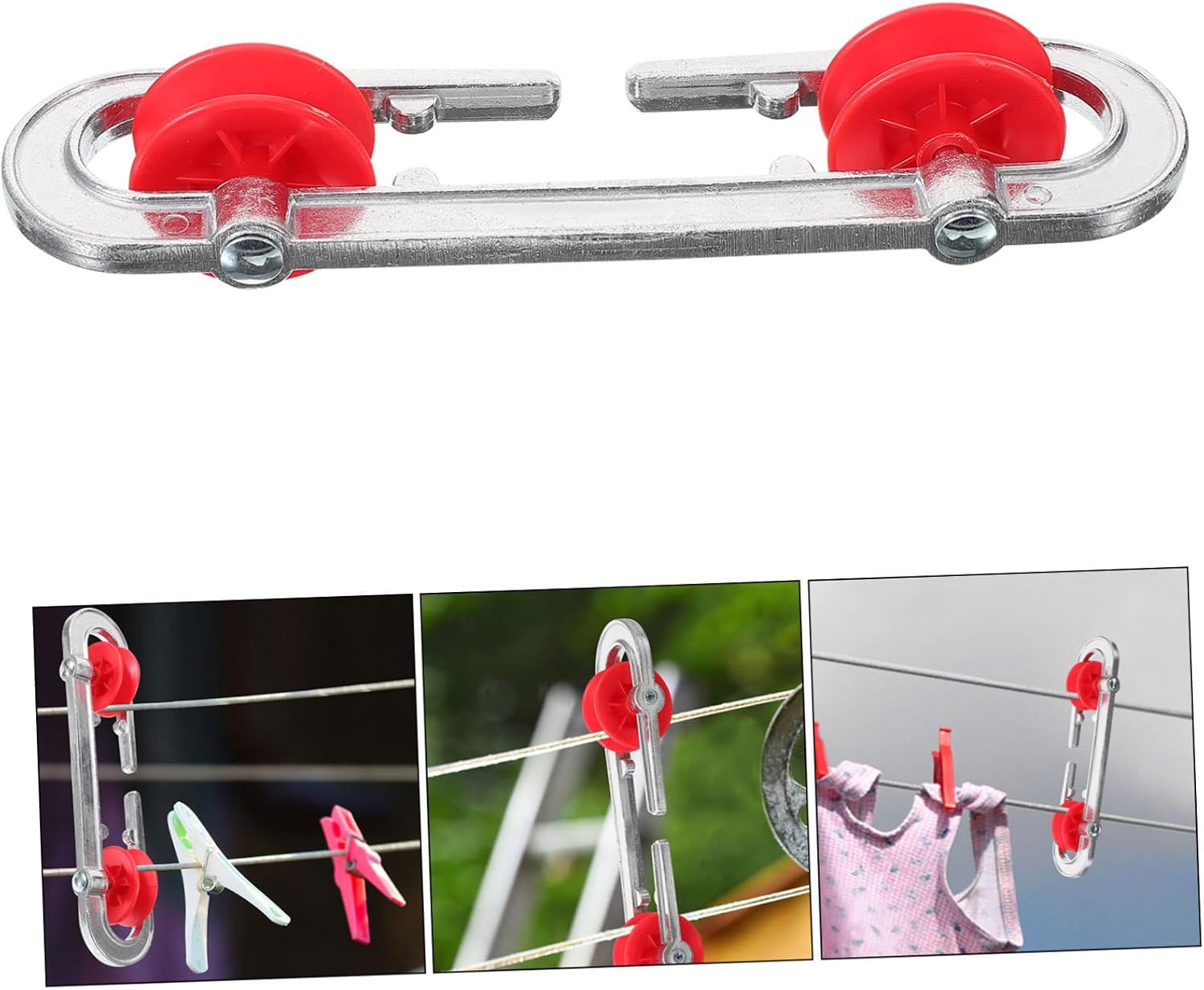 Levemolo 3pcs Metal Clothesline Separator Clothes Line Spreader for Effortless Clothing Management Outdoor Drying Space-Saving Tool for Organized Laundry