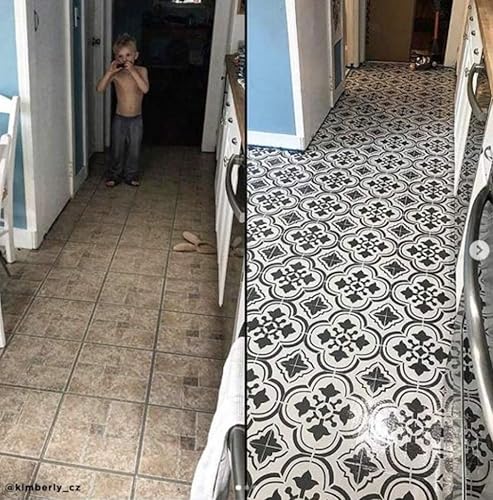 Miniatura 7 de Plantilla de azulejos de Santa Ana, plantillas de azulejos de cemento, azulejos portugueses, plantillas reutilizables para decoración del hogar