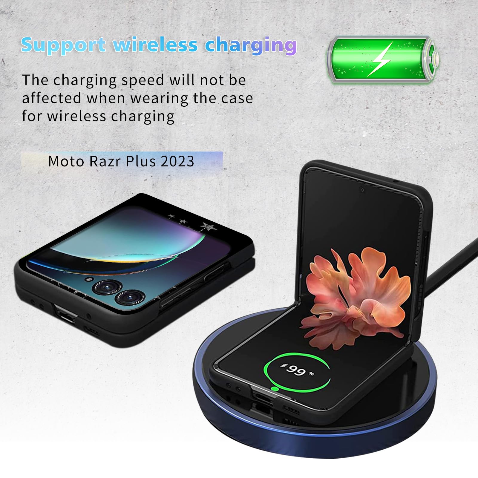 MOTOROLA折り畳みスマホrazr 50とケースと65WACアダプター MOTOROLA折り畳みスマホrazr 50とケースと65WACアダプター MOTOROLA