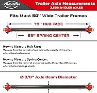 Vista 2 de Eje Polea para remolque de 3,500 Libras con ballestas, pernos y gancho. Pernos de 5x4.5 pulgadas., Acabado de polvo negro