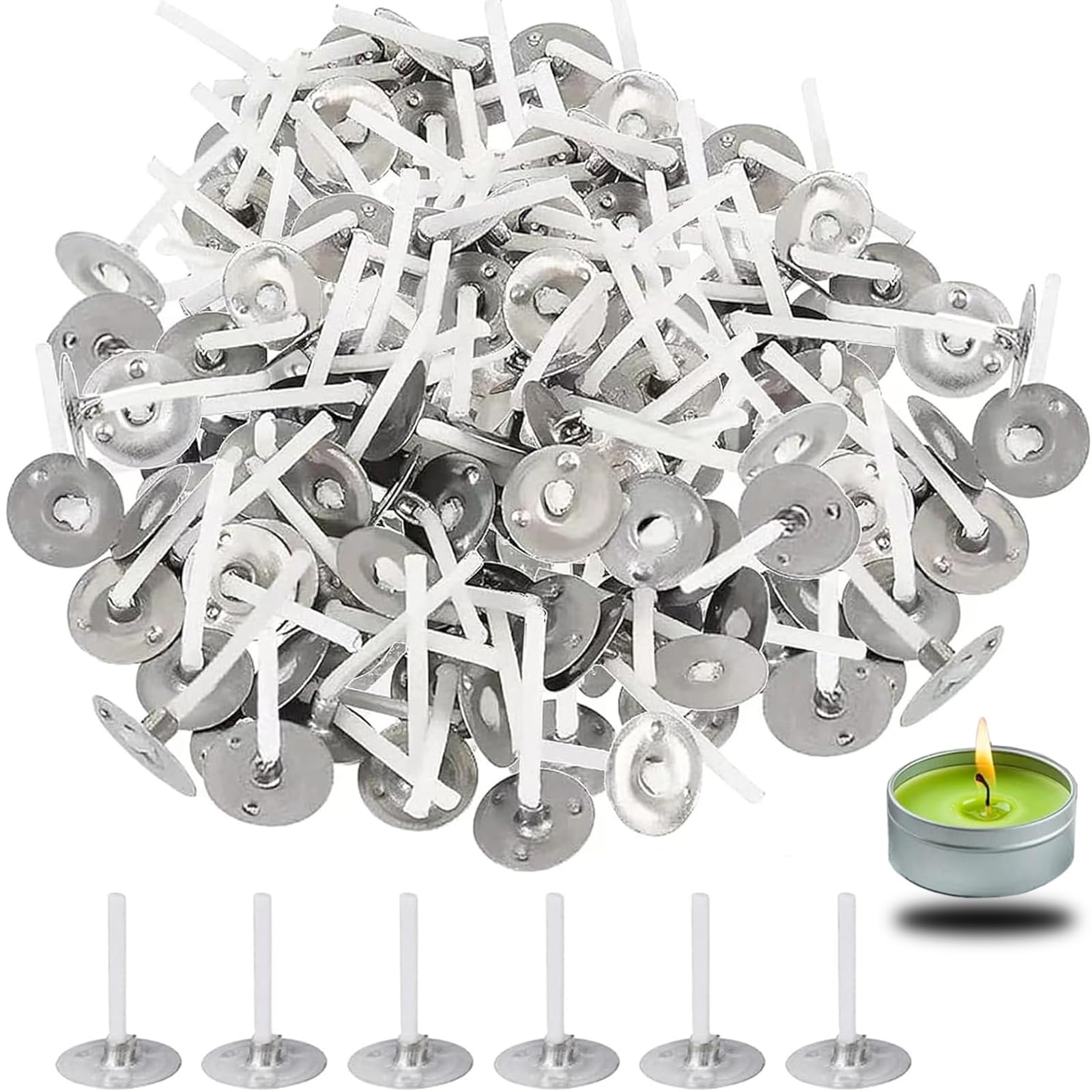 INGJIA 100Pcs Stoppini Per Candele Da 10 Cm, Per Candele Cotton Candle Wick Per La Produzione Di Candele Fai Da Te - 8