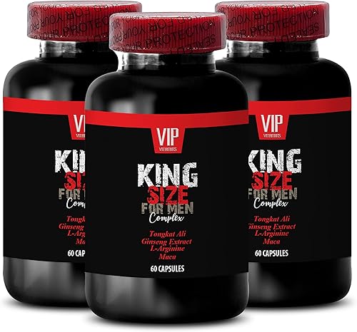 Tongkat Ali and Maca Root for Men - Complejo de tamaño King para hombre, formulado con Tongkat Ali, L-arginina, ginseng, maca, hierba de ginseng, 3