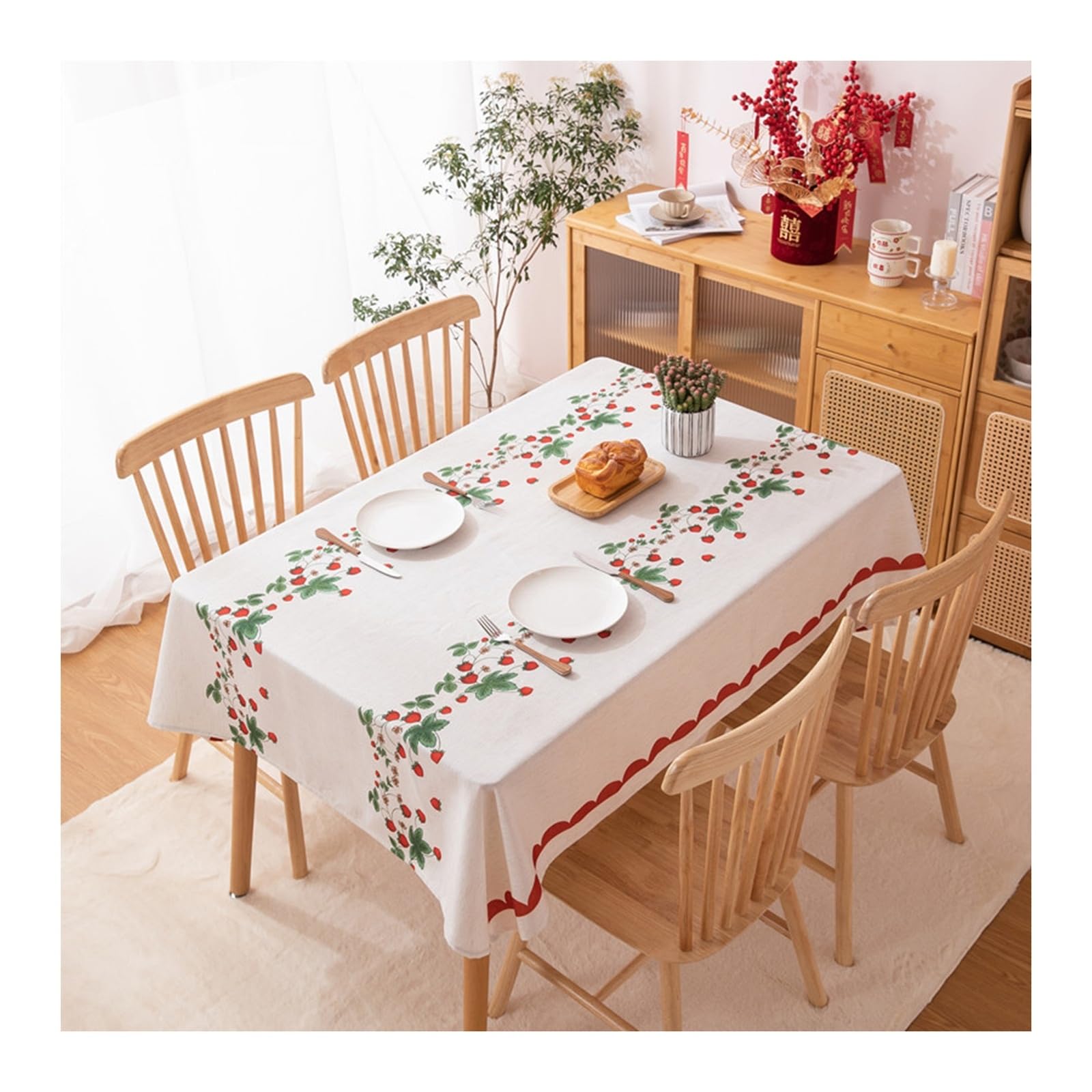 Nappe anti-taches polyester KnSam 130x130 cm pour table carrée