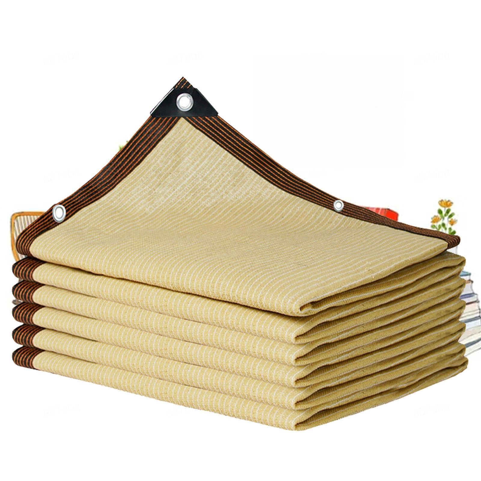 WQPMNYG Waterproof Shade Sail with Eyelets, UV Protection 90%-95%, for Garden & Patio, Windbreak, Beige, 2x5m Outdoor Canopy Cover