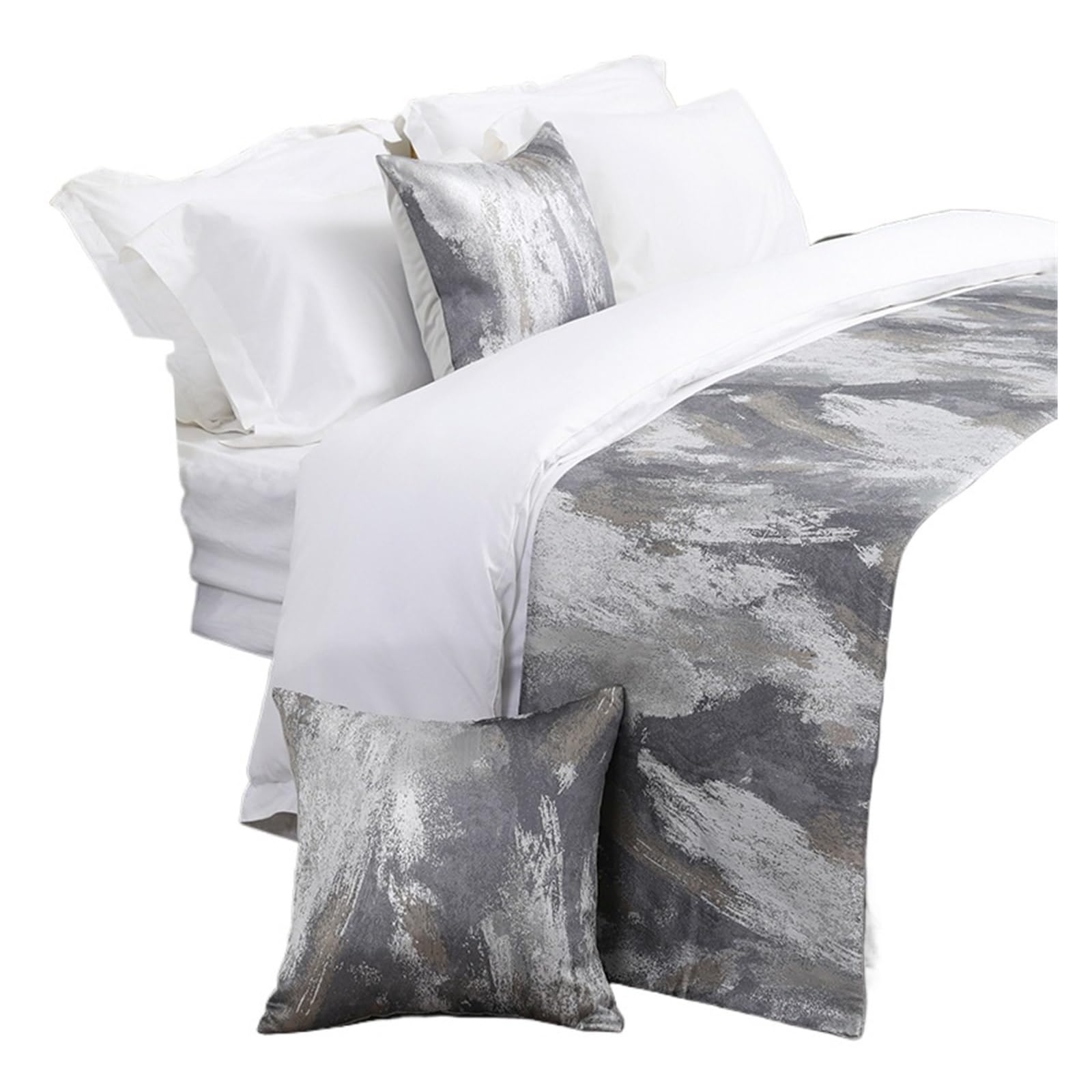 SHENJMAI Bed Runner Bed Runner Flag Hotel Decor for Home Parlor Wedding Room Pillowcase(A,50x240cm bed runner)