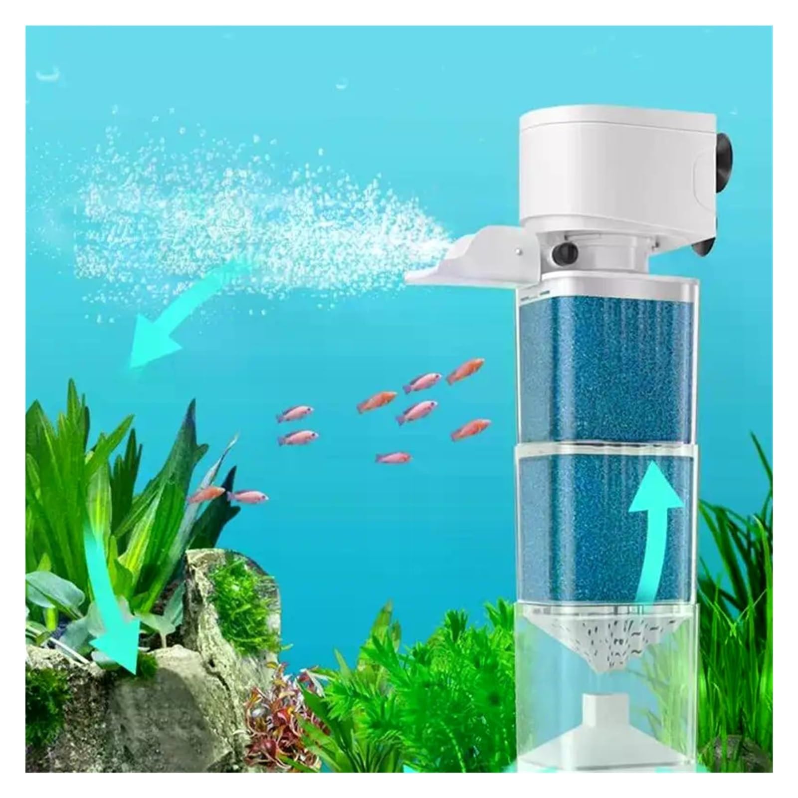 Aquarium-Innenfilter, Aquarium-Filterpumpe, tauchfähig, leise, Sauerstoffbelüfter, interner Wasserwellenmacher, 220 V | 35 W