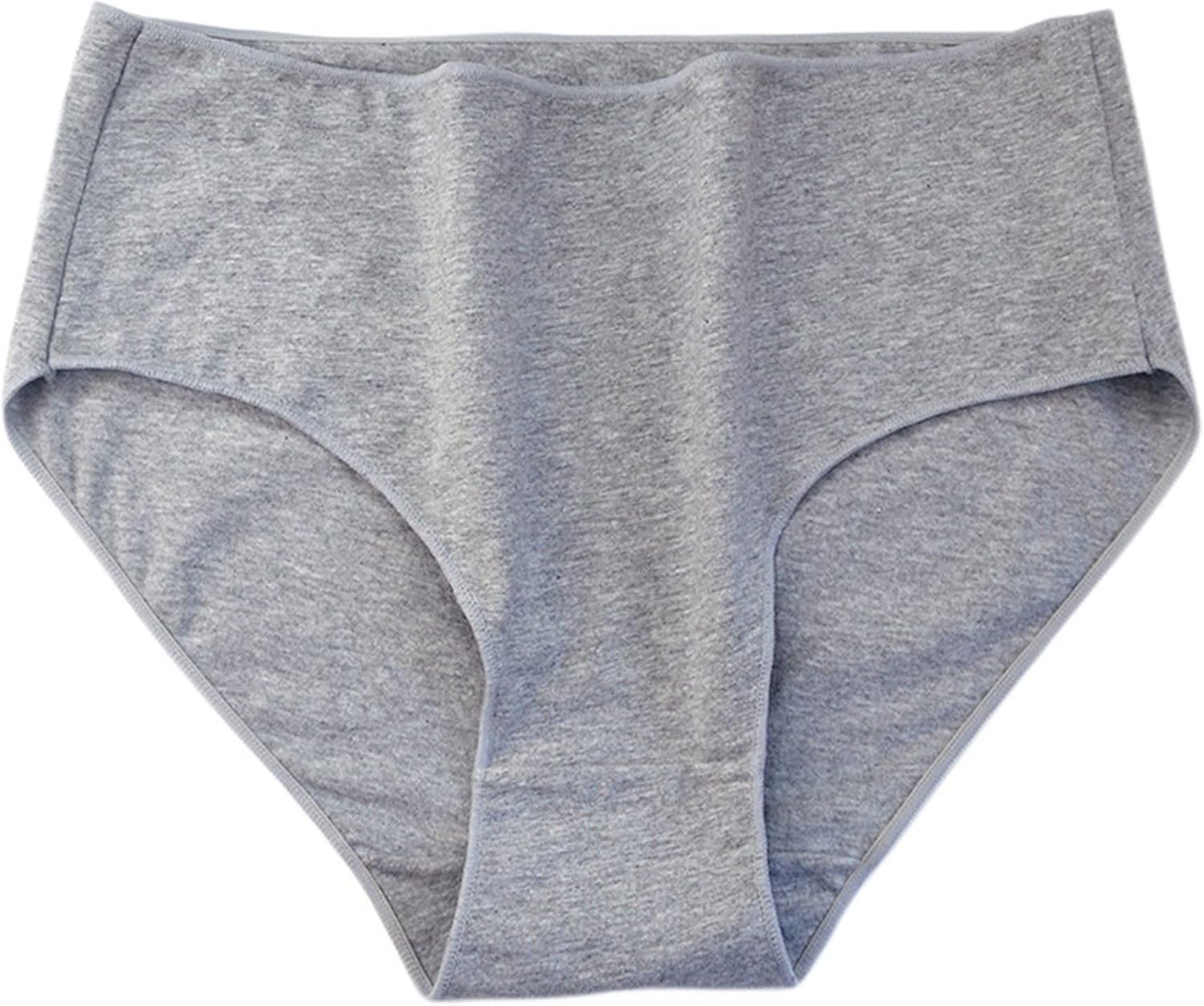 DGHM-JLMY Ladies' Mid Waist Cotton Seamless Underwear Cotton Briefs Soft Underwear 5Pc Stretchy Plain Knickers Multipack