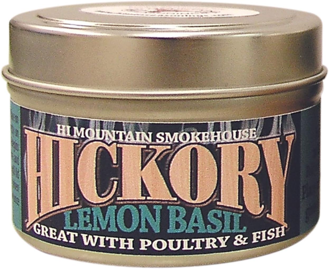 Hi MountainJerkey Seasoning Hickory Lemon Basil Smokehouse Can - Place Can on Your Grill for a Sweet Smoke Flavor