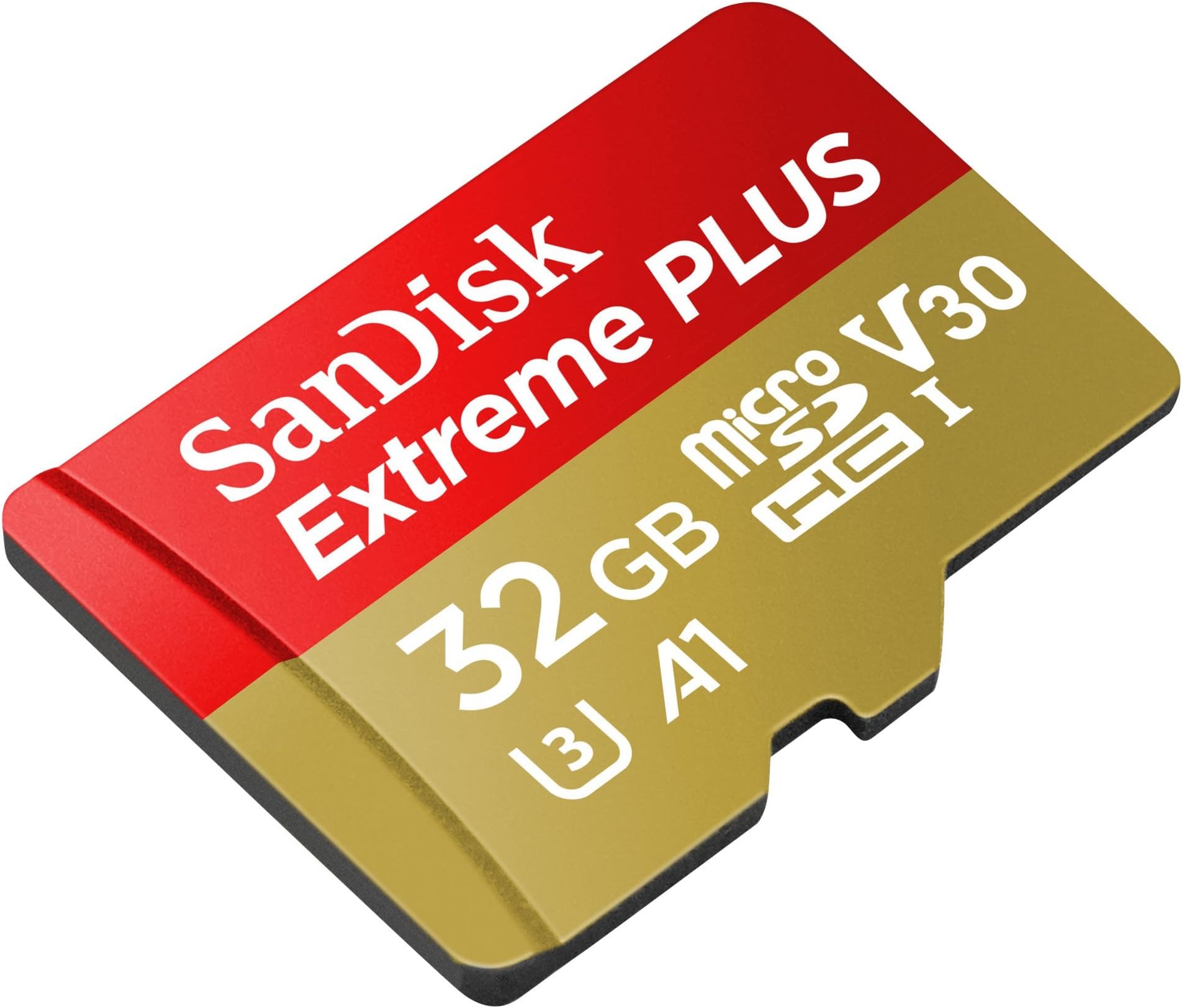 SanDisk Extreme Plus 32 GB MicroSDHC Memory Card, SD Adapter With A1 App Performance And Rescue Pro Deluxe, Up to 100 MB/s, Class 10, UHS-I, U3, V30