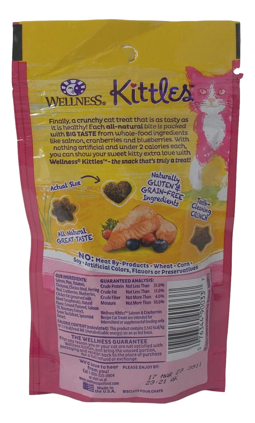 Wellness Kittles Grain Free Cat Treats With Cranberries Flavor