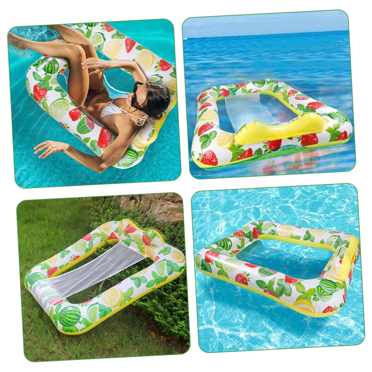 Poltrona Galleggiante Gonfiabile Quadrata in PVC per Piscina