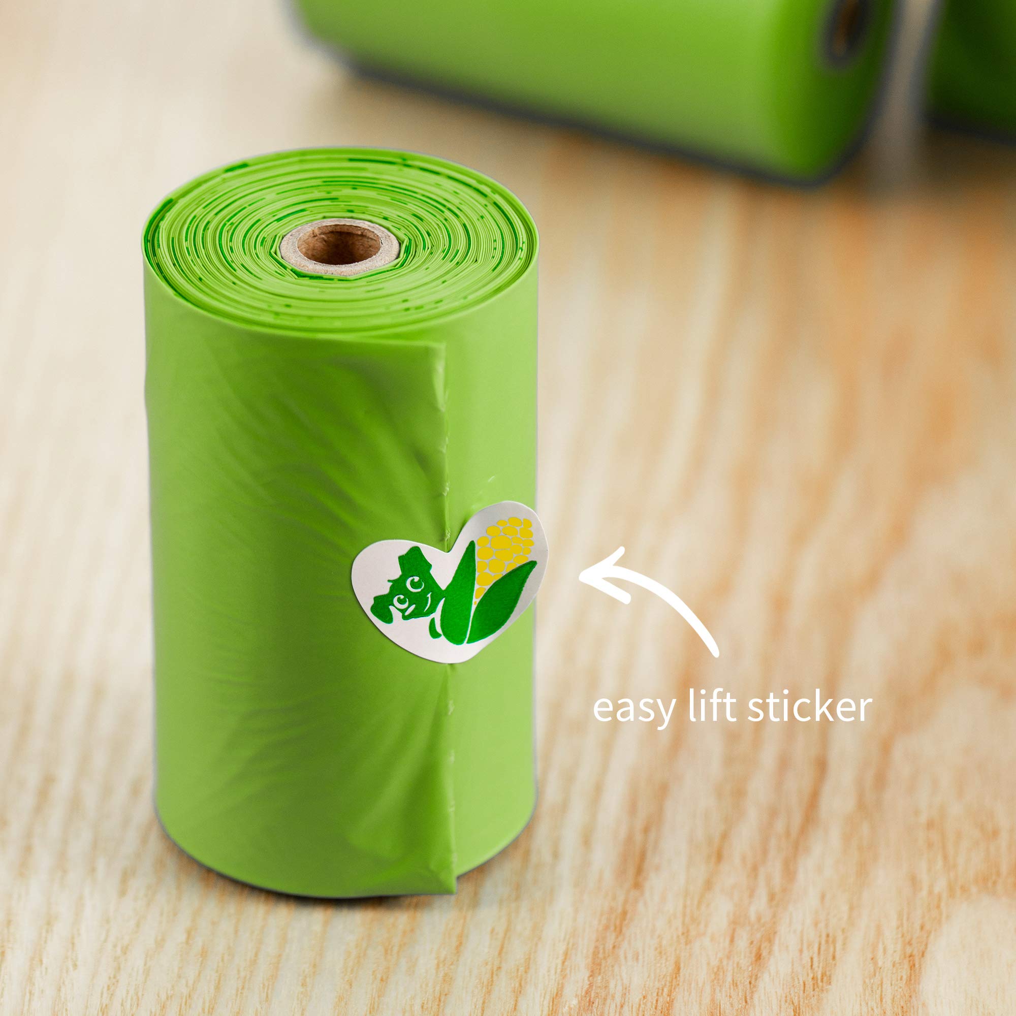 Bolsas para excrementos compostables certificadas, bolsas para excrementos a base de plantas para perros, bolsas de basura sin perfume – a base de vegetales, extra gruesas con 100% a prueba de fugas