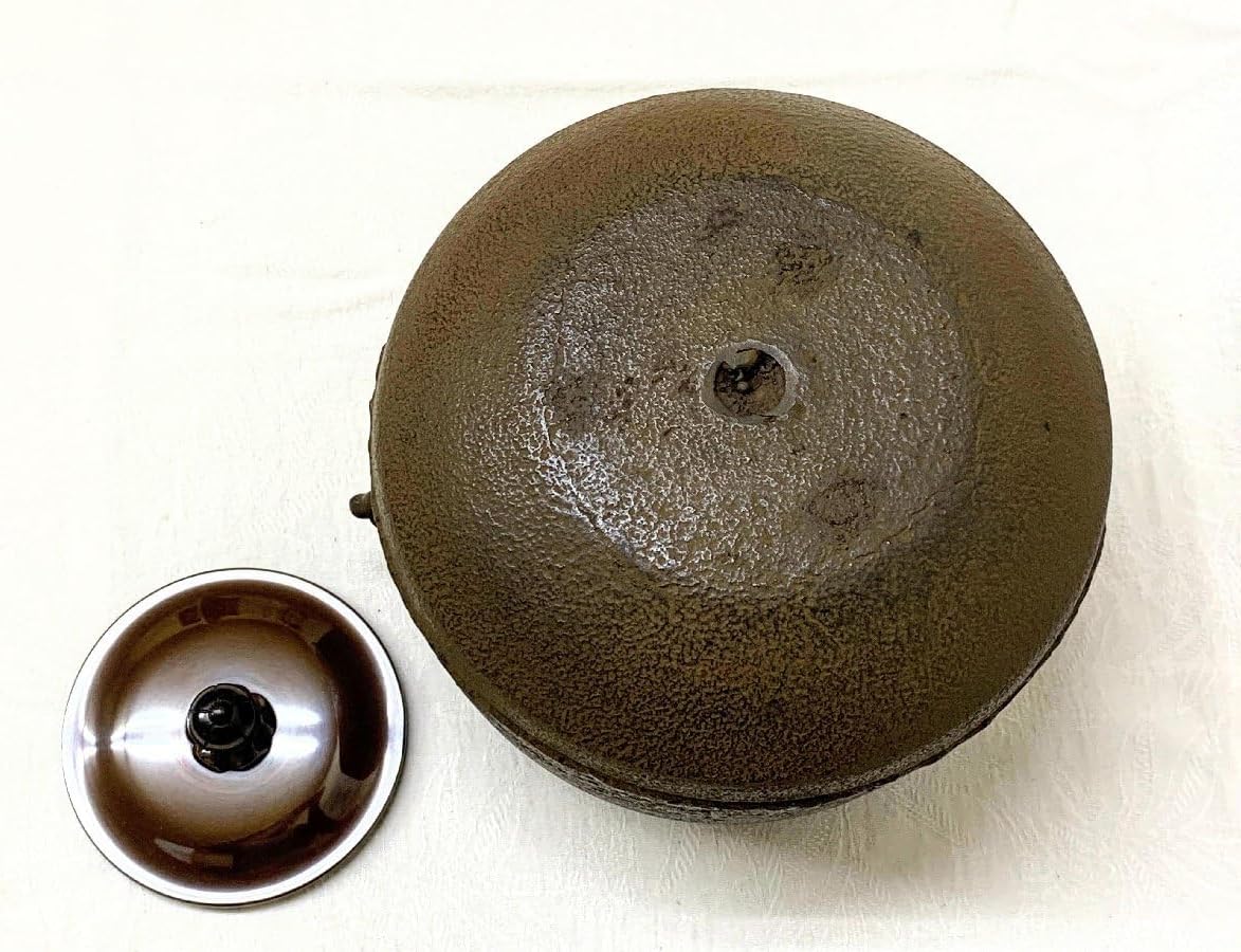 釜師 和田美之助造 刷毛目 尻張釜 障泥釜 共箱共布 茶道具 V57 釜師/十