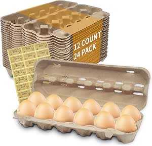 ALISWAT 120 Pack Clear Plastic Egg Cartons - 12 Count Medium Reusable Egg Holders For Chicken Farms, Markets, Home - View #5