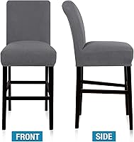 Vista 5 de Flamingo P Bar Stool Covers with Backs Bar Stool Seat Covers Barstool Covers Slipcovers Counter Height Bar Stool Chair Covers Removable Washable for