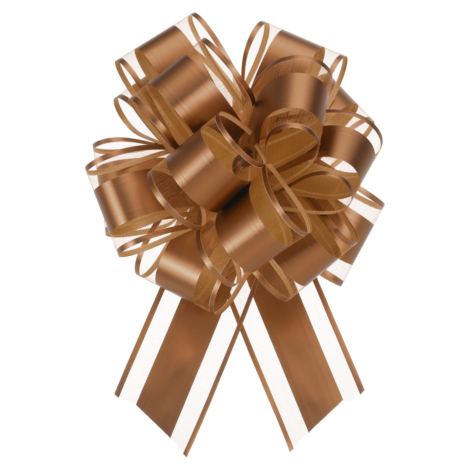 Lazos grandes de organza metálica decorativos para cestas de coche y regalos