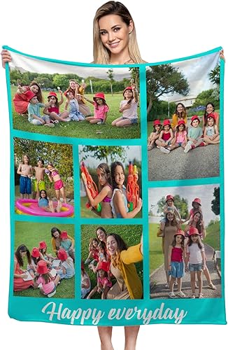 Manta personalizada, diseño de vellón con texto, mantas con imágenes personalizadas para bebé, madre, padre, adultos, amigos, amantes, perros,